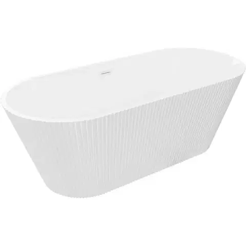 Vane MEXEN/S - Yara voľne stojaca vaňa reliéf 170 x 75, biela, sifón a prepad biela 52861707500-20