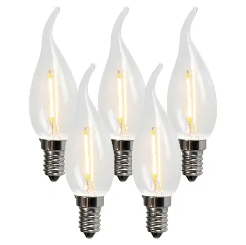 LED osvetlenie Sada 5 E14 LED vláknových sviečkových žiaroviek BXS35 1W 100LM 2200K