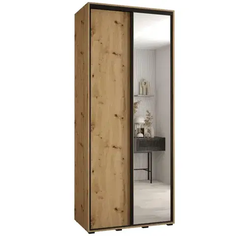 Šatníkové skrine Skriňa 45 Canaris 3 140 artisan/čierna
