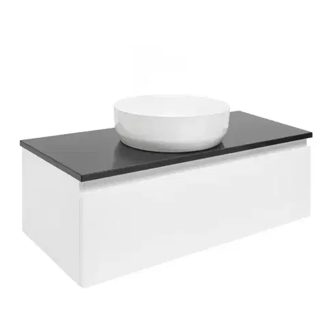 Kúpeľňový nábytok Kúpeľňová skrinka s krycou doskou SAT B-WAY 99x30x45 cm biela lesk BWAY100WTK BWAY100WTK