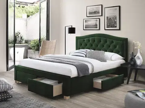 Postele Posteľ s úložným priestorom ELECTRA VELVET 160 Signal