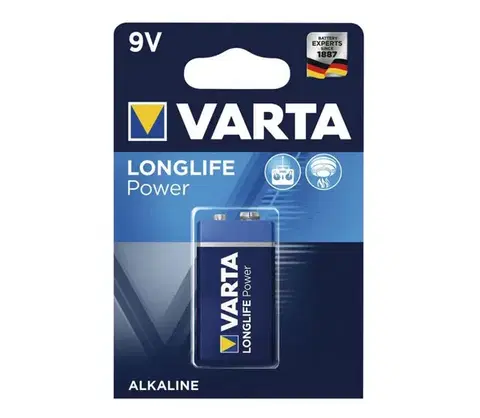 Predlžovacie káble Varta 4922121411 - 1 ks Alkalická batéria LONGLIFE 9V 4922121411