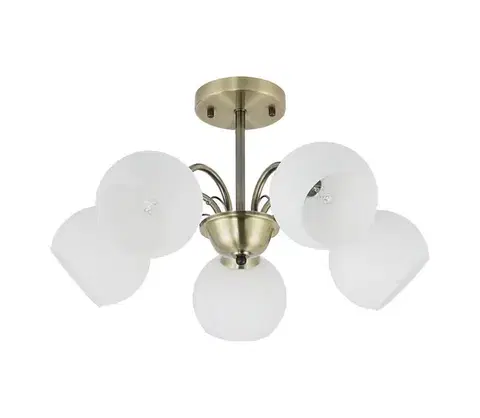 Svietidlá  Stropné svietidlo na tyči NESTOR 5xE27/40W/230V mosadz 35-34960