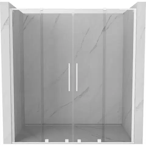 Sprchovacie kúty MEXEN/S - Velar L Duo posuvné sprchové dvere 200, transparent, biela 871-200-003-02-20
