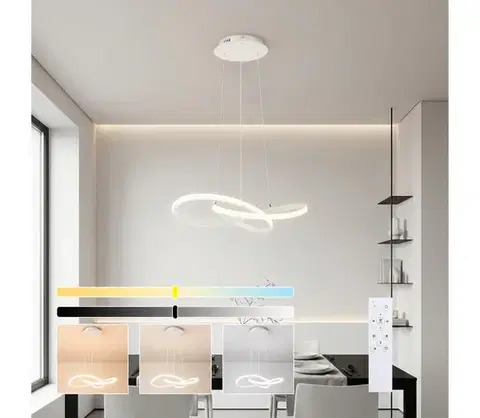 Svietidlá BRILAGI - stmievateľný LED luster na lanku INFINITY LED/55W/230V 50x50 cm biely + DO BRI905