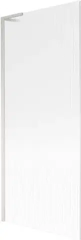 Sprchové dvere MEXEN/S - Next L vaňová zástena FIX 80 x 150, prúžky, nikel kartáčovaná 895-080-000-03-09-97