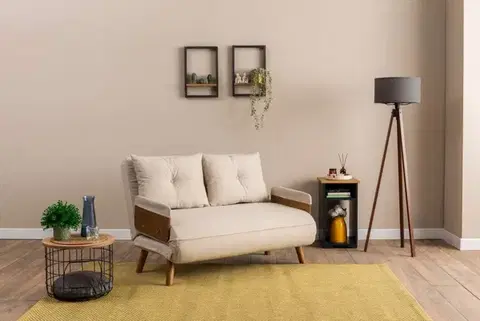 Pohovky a gauče Dvojmiestna rozkladacia pohovka Cosmo 2-Seater - Cream