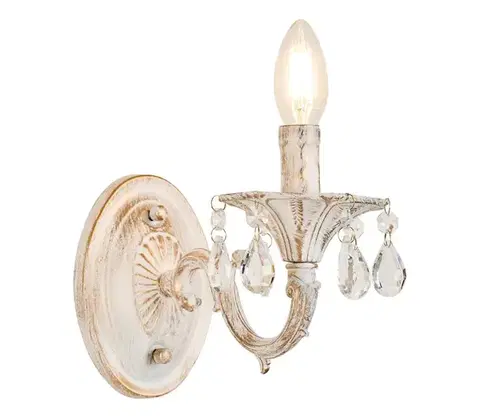 Svietidlá BRILAGI - Nástenná lampa CLASSIC 1xE14/60W/230V krémová/patina BG71321