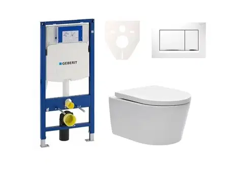 Záchody Cenovo zvýhodnený závesný WC set Geberit do ľahkých stien / predstenová montáž + WC SAT Brevis SIKOGES3W5 SIKOGES3W5