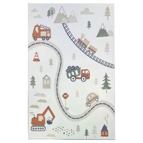 Koberce pre deti Koberec Step Kids 0,8/1,5 A3632a oranžový/krémový