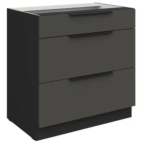 Kuchynské skrinky stojace Kuchynská skrinka Aria-Gr/Bl Anti Fingerprint 80d 3s Bb