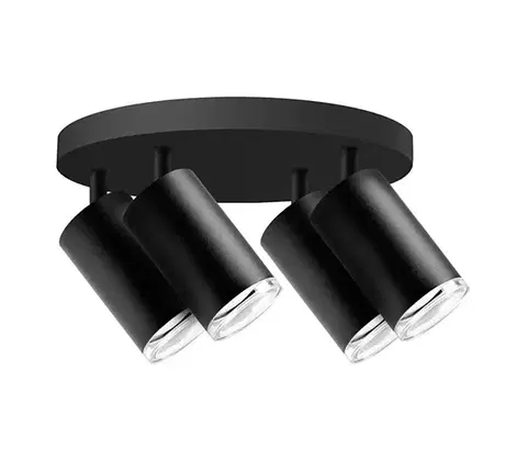 Svietidlá  Kúpeľňové bodové svietidlo TURYN 4xGU10/10W/230V IP44 čierna 324733