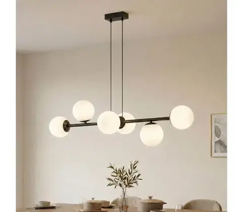 Svietidlá BRILAGI - Luster na lane MALONY 6xE14/20W/230V čierna 8590828080428