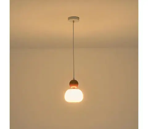 Svietidlá Eurolamp Luster na lanku 1xG9/7W/230V biela/hnedá 144-28524