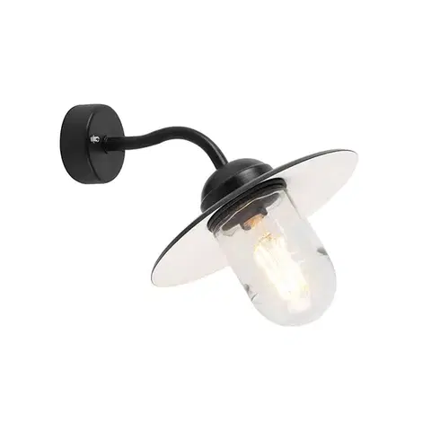 Vonkajšie nástenné svietidlá Vonkajšia nástenná lampa čierna IP44 - Mníchov