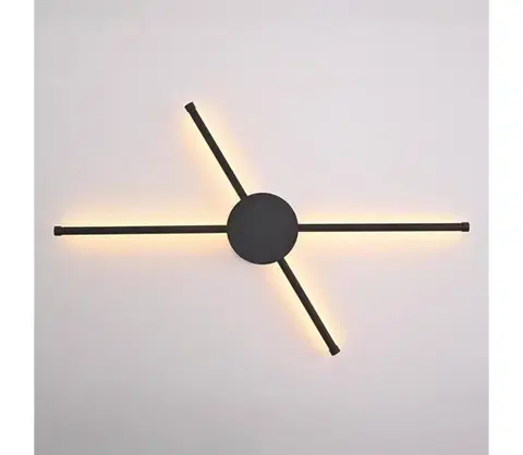 Svietidlá BRILAGI - LED Nástenné svietidlo LUGO QUATTRO LED/16W/230V čierna WO-DIY-19-BLK