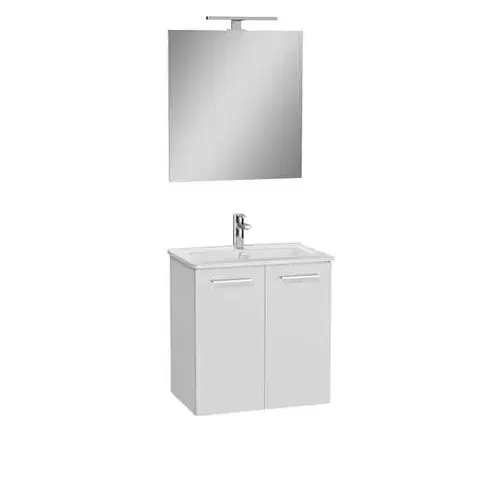 Kúpeľňový nábytok Kúpeľňová zostava s umývadlom zrkadlom a osvetlením VitrA Mia 59x61x39,5 cm biela lesk MIASETFP60B MIASETFP60B