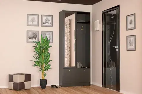 Predsieňové zostavy PRESTO dizajnová predsieň wenge, tmavá