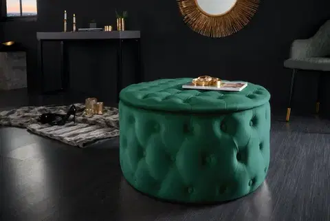 Taburety a podnožky Chesterfield taburet ZETHOS Dekorhome