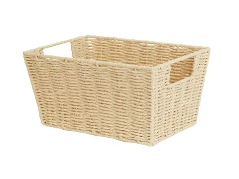 Úložné boxy KONDELA Kolion pletený kôš 29,5x19,5 cm prírodná