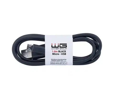 Predlžovacie káble Winner Group - USB kábel Micro USB / USB-A 1m čierna WINKABUMICRO
