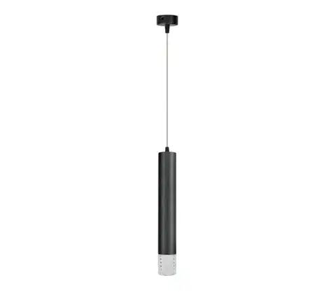 Svietidlá  Luster na lanku TUBI 1xGU10/8W/230V čierna ML8877