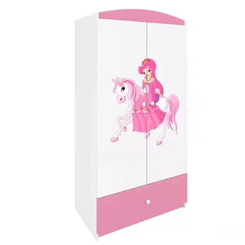 Skrine do izieb Skriňa Babydreams Ružová – Princezná 1