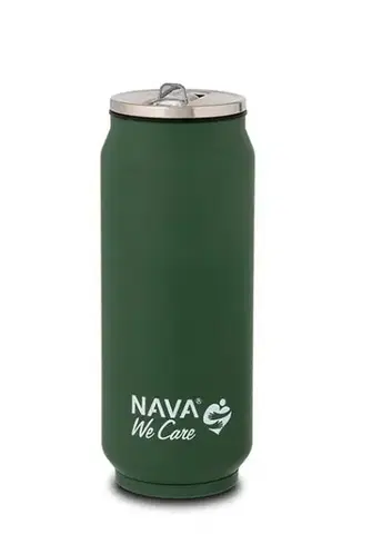 Termosky a termohrnčeky Kinekus Termohrnček so slamkou 500 ml nerez, zelený NAVA