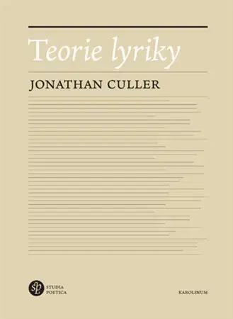 Literárna veda, jazykoveda Teorie lyriky - Jonathan Culler