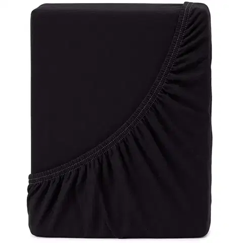 Plachty 4Home jersey prestieradlo Ideál čierna, 200 x 200 cm