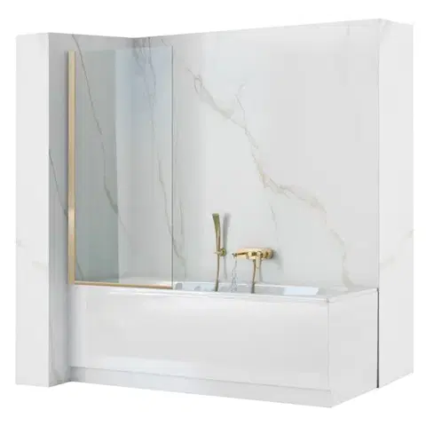 Sprchové dvere REA - Vaňová zástena Elegant 70 zlatá REA-W5600
