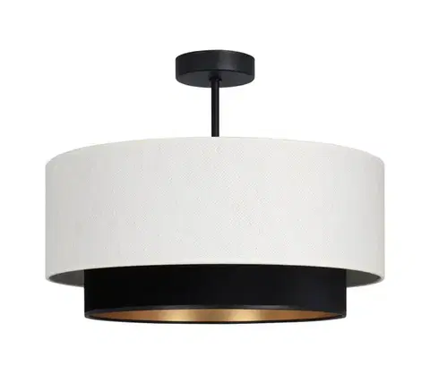 Svietidlá  Prisadený luster NATIA 1xE27/60W/230V priemer 45 cm biela/čierna H0230