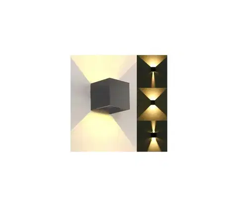 LED osvetlenie  LED Vonkajšie nástenné svietidlo KREON 2xLED/3W/230V IP54 3000K antracit SKU004865
