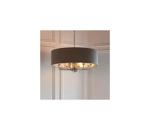 Svietidlá Endon 94373 - Luster na reťazi HIGHCLERE 6xE14/40W/230V šedá/lesklý chróm 94373