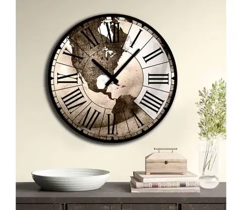 Predlžovacie káble  Nástenné hodiny pr. 50 cm 1xAA hnedá 238HMA6221