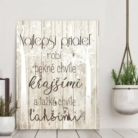 Tabuľky s venovaním (darčeky) Darček pre kamaráta - Najlepší priateľ - tabuľka na stenu