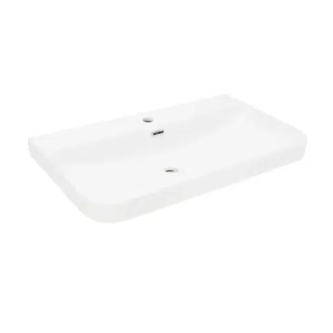Umývadlá Nábytkové umývadlo SAT Fusion 81x46 cm otvor pre batériu uprostred SATFUS8046 SATFUS8046