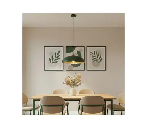 Svietidlá BRILAGI - Luster na lanku ABRAHAM 1xE27/60W/230V pr. 45 cm zelená BG72384