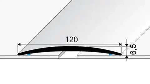 Přechodové lišty a profily Prechodový profil 120 mm, oblý (samolepiaci) | nivelácia 0 - 10 mm Šampaň E02