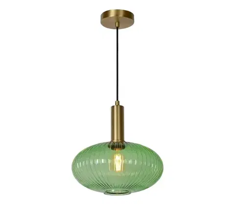 Svietidlá Lucide 45386/30/33 - Luster na lanku MALOTO 1xE27/40W/230V pr. 30 cm zelená 45386/30/33