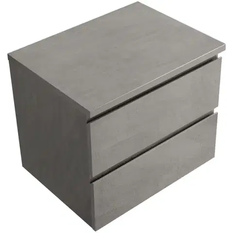 Kúpeľňový nábytok CERANO - Kúpeľňová skrinka Carole + doska pod umývadlo Navira Pro - 36 mm - betónovo šedá - 60x51,6x46 CER-668252