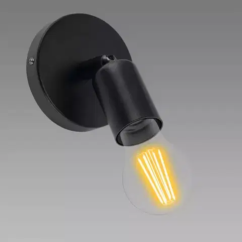 Lampy do obývačky Nástenné svietidlo  Uno E27 1C čierne K 03813 LK1