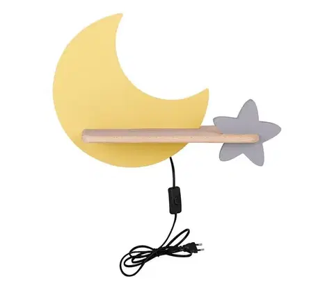 Svietidlá  LED Detské nástenné svietidlo s poličkou MOON LED/5W/230V 21-84460