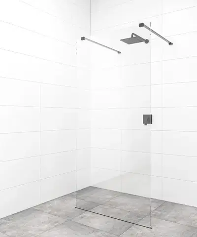 Sprchové dvere Sprchová zástena Walk-in 140 cm SAT vo farbe profilu čierna SATBWI140ZAVC SATBWI140ZAVC