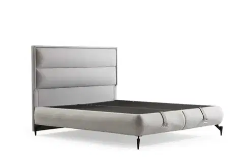Postele Rám jednolôžkovej postele s čelom Fresh 90 x 190 - Grey