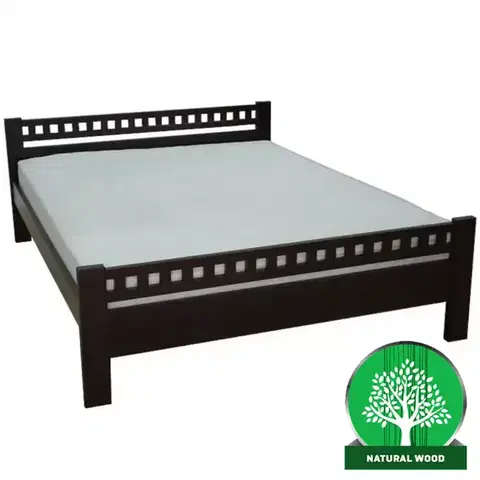 Dvojlôžkové postele Posteľ Milena 160x200 jelša/wenge