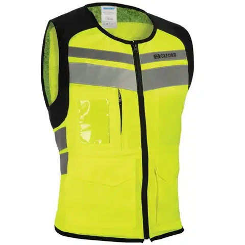 Reflexné pásky a klipy Oxford Utility Bright Top žltá fluo/šedá reflexná/čierna - S