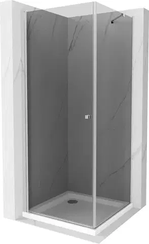 Vane MEXEN/S - Pretória sprchovací kút 100x100, grafit, chróm + sprchová vanička vrátane sifónu 852-100-100-01-40-4010