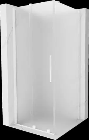 Sprchovacie kúty MEXEN/S - Velár sprchovací kút, posuvné dvere 90 x 90, dekor, biela 871-090-090-31-20