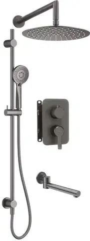 Kúpeľňové batérie DEANTE DEANTE - Arnika Sprchový set pod omietku s vaňovým výtokom BOX BXYWDQAM